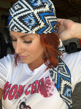 Load image into Gallery viewer, Blue aztec hair piece
