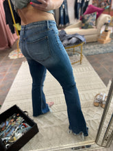 Load image into Gallery viewer, Boot Cut Distressed Mid Rise Jeans
