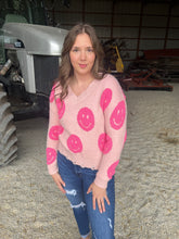Load image into Gallery viewer, Pink Smiley Sweater
