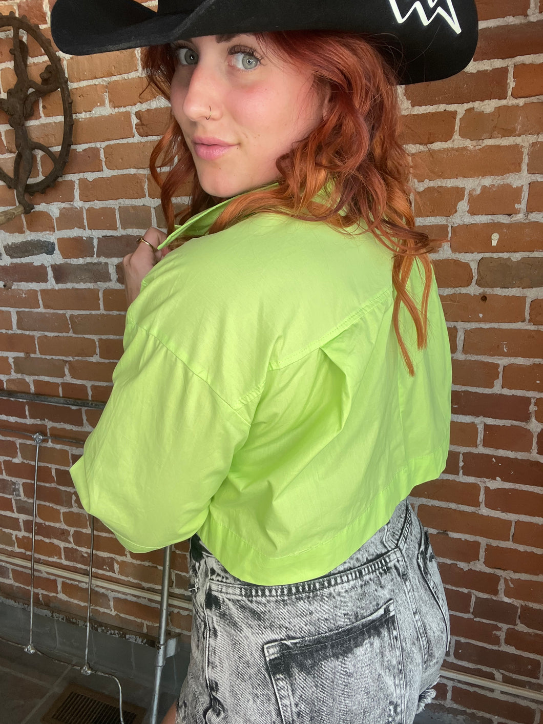 Lime Green Blouse