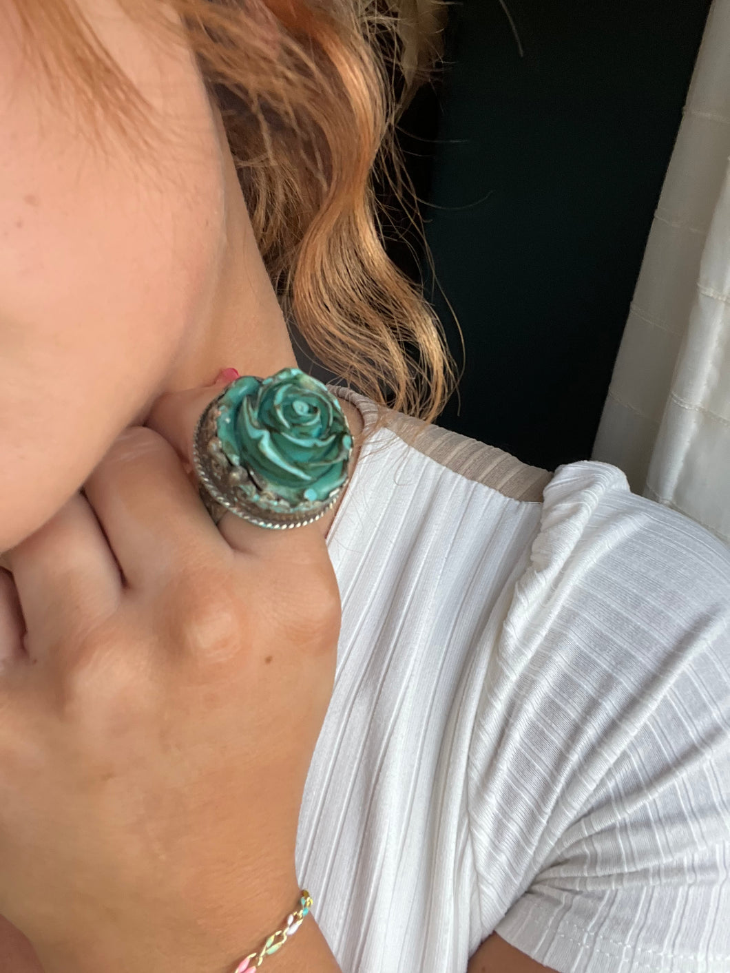 Turquoise Rose Ring