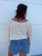 Load image into Gallery viewer, Distressed Crop Sweater
