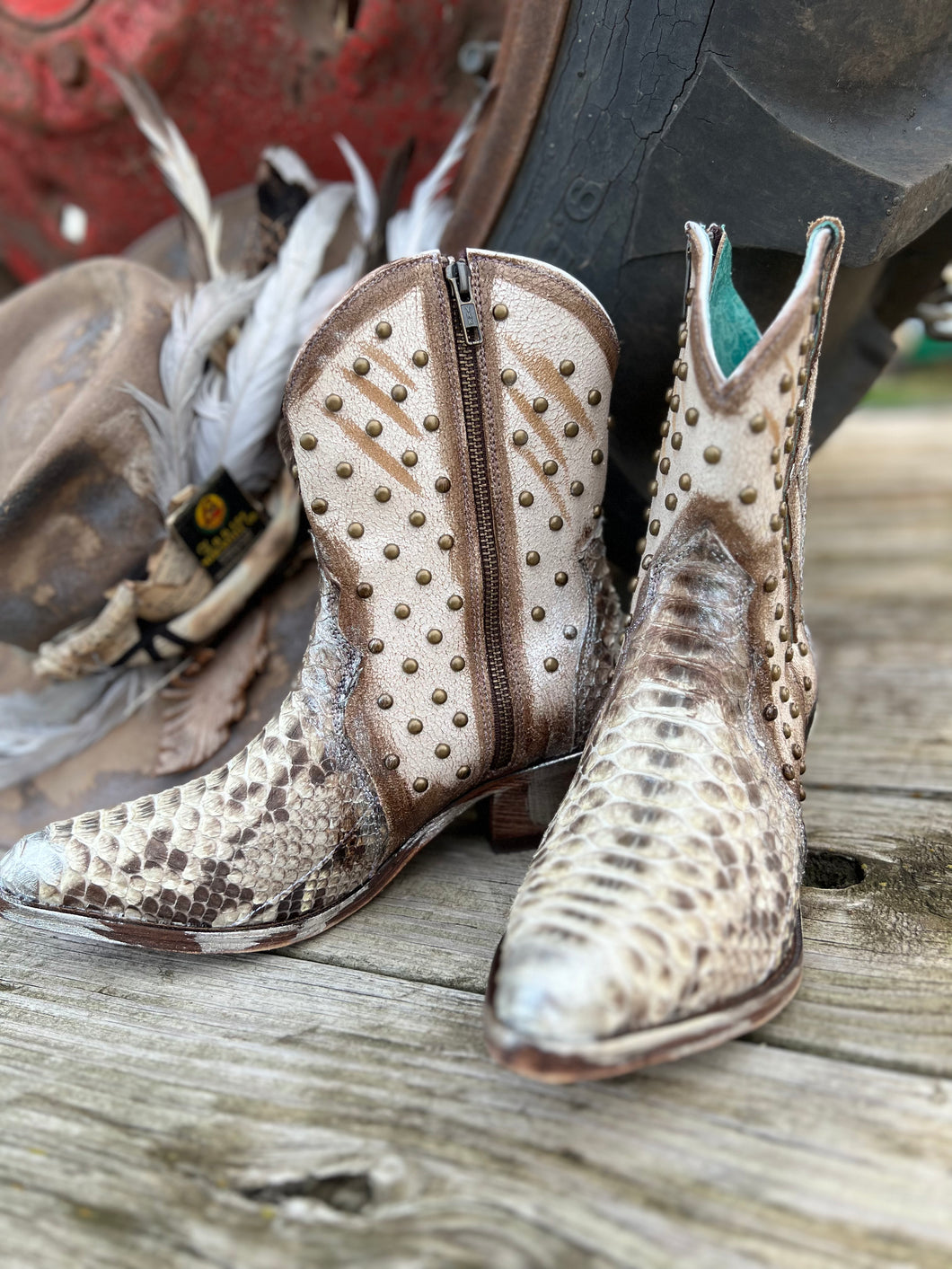 White Python Cowboy Boots