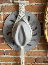 Load image into Gallery viewer, Feather Reed Hat Gray
