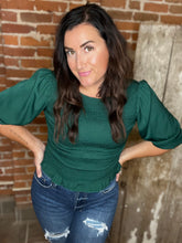 Load image into Gallery viewer, Emerald Satin Top
