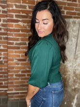 Load image into Gallery viewer, Emerald Satin Top
