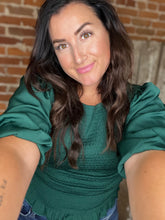 Load image into Gallery viewer, Emerald Satin Top
