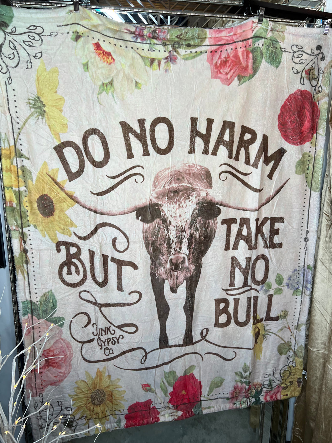 Take No Bull Sherpa Throw Blanket