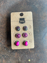 Load image into Gallery viewer, Pink Cactus Stud Set
