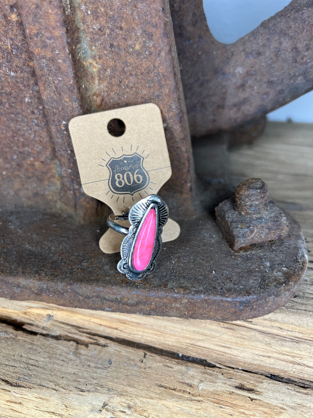 Pink Scalloped Ring