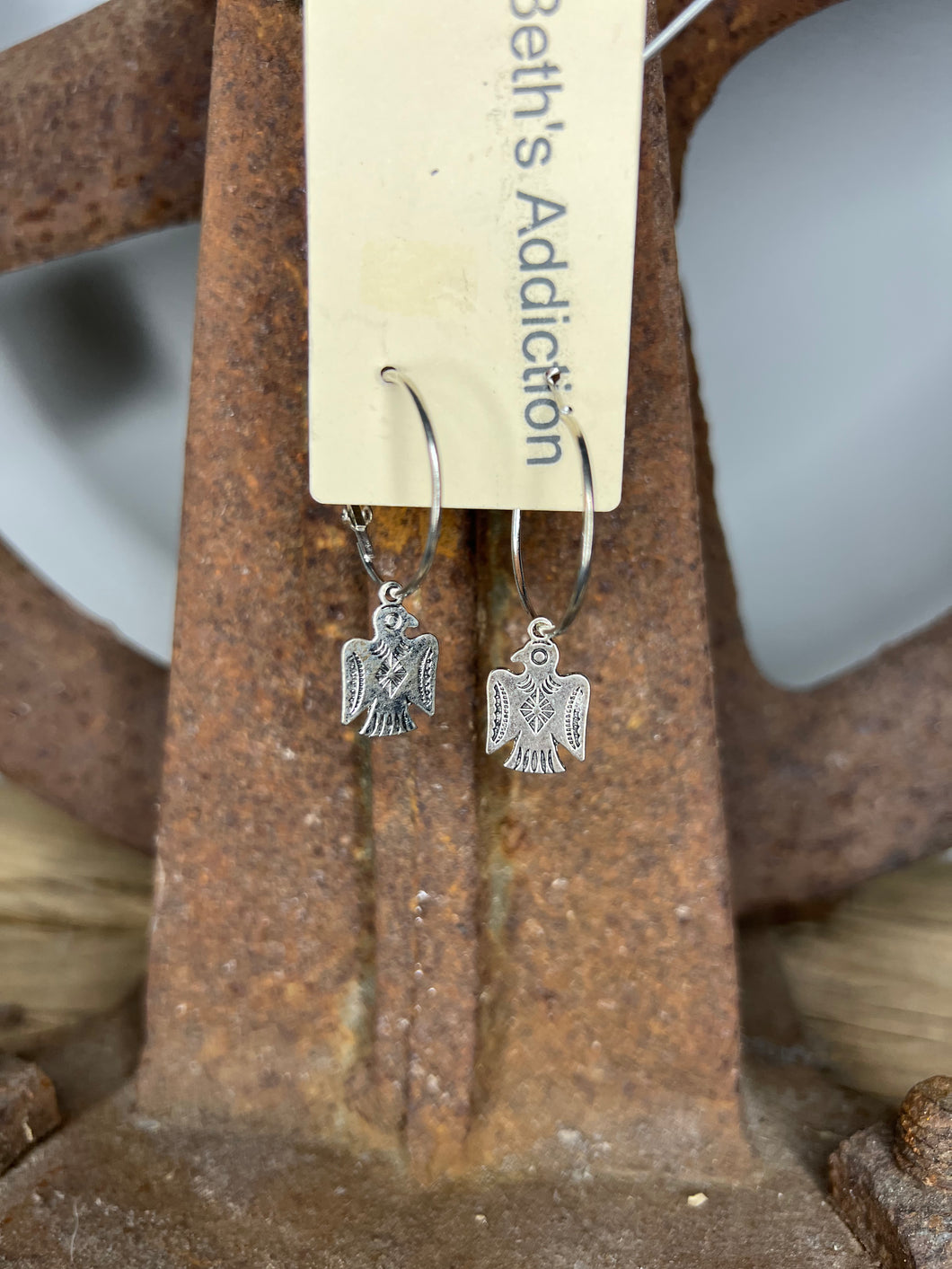 Silver Thunderbird Earrings