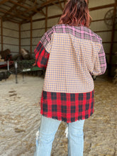 Load image into Gallery viewer, Red Plaid Mix Flannel

