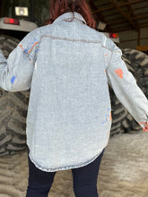 Load image into Gallery viewer, Painted Denim Shacket
