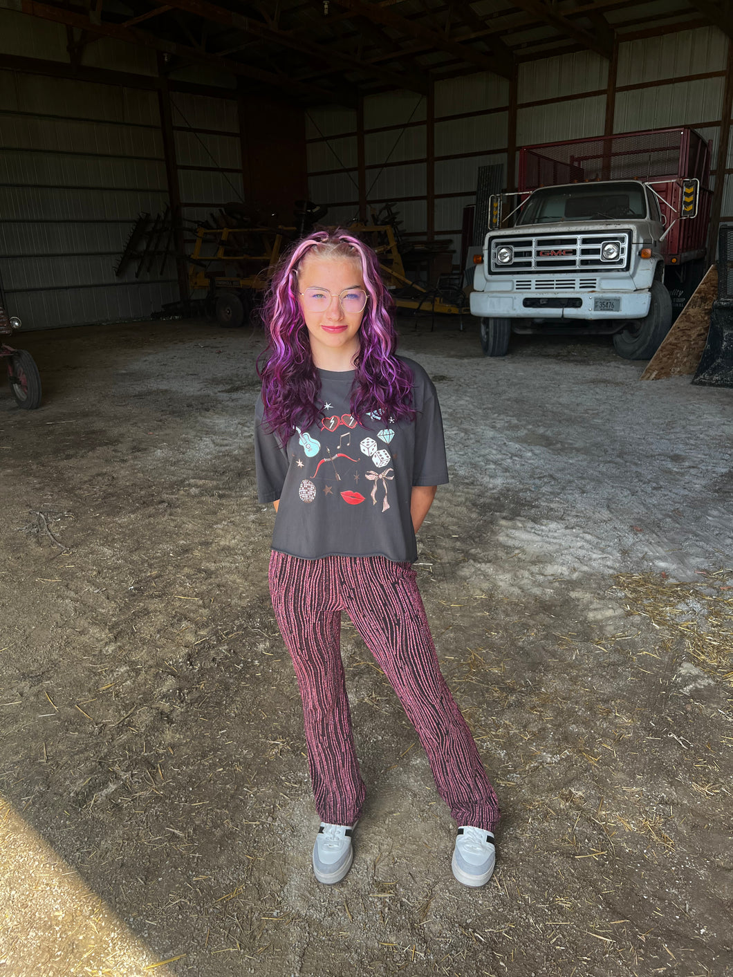Pink Tiger Striped Pants