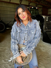 Load image into Gallery viewer, Vintage Purple Washed Denim Jacket
