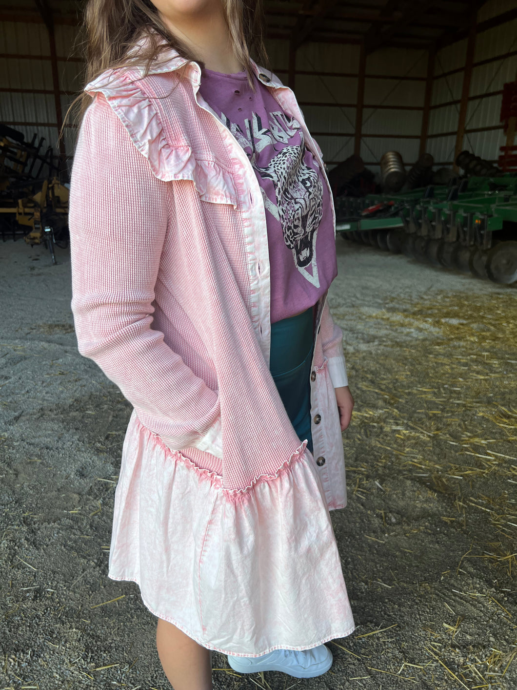 Pink Stone Jacket Dress