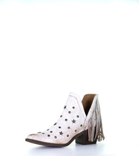 Load image into Gallery viewer, White Cowhide Stud Bootie
