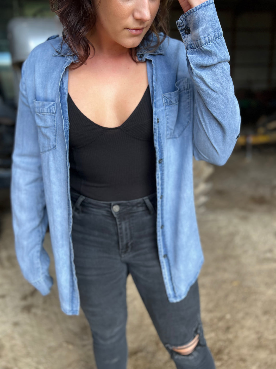 Vintage Denim Blouse